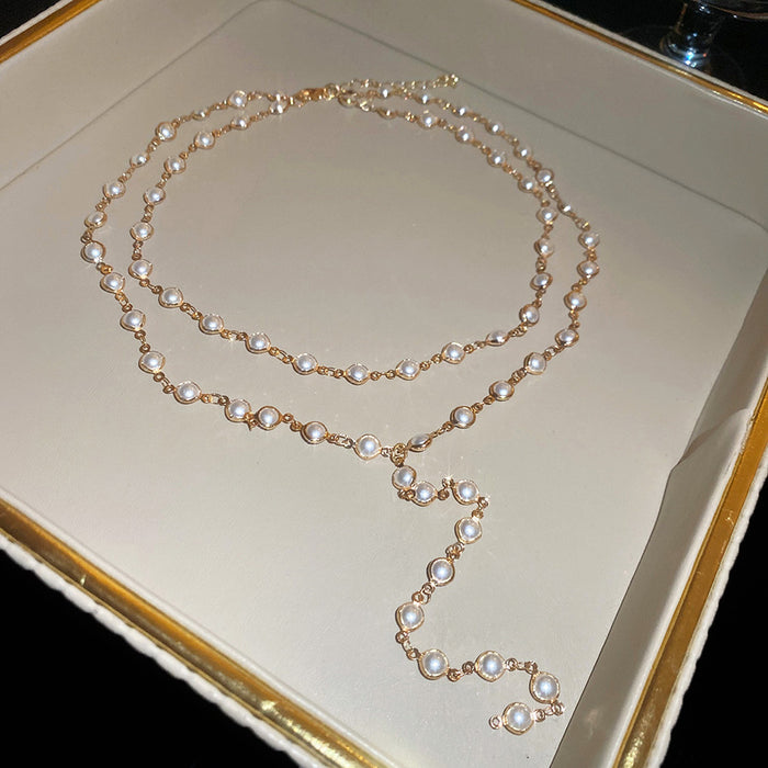 Pearl and Colorful Bead Layered Necklaces Statement Jewelry