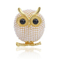 Pearl Beaded Owl Brooch On Branch Gold Silver Gray White view 5