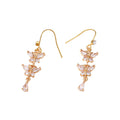 Gold Tone Crystal Animal and Symbol Hook Earrings in Thirteen Designs view 5