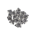 Antique Silver Tone Engraved Butterfly Charms with Loop view 4