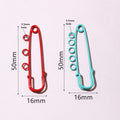 Colorful Five-Loop Safety Pin Charms for Jewelry Making view 4