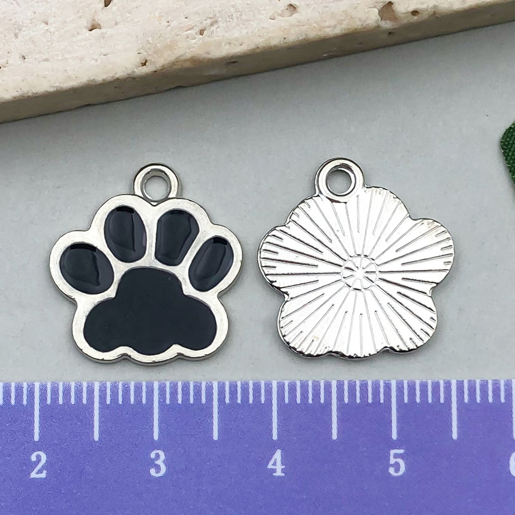Enamel Zinc Alloy Heart Flower Charm Pendant for Bracelet Earrings Jewelry DIY