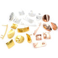 Polished Geometric Earring Post Components in Three Finishes view 1