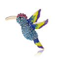Crystal Hummingbird Brooch in Three Bright Color Styles view 5