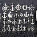 Antique Silver Nautical Theme Metal Charms with 30 Listed Options view 3
