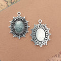 Small Oval Vine Filigree Pendant Trays in Three Finishes view 3