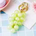 Translucent Grape Cluster Keychains in Green and Purple view 3