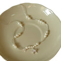Pearl Strand Necklace with Silver Tone Star Pendant view 5