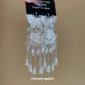 Silver Tone Butterfly Floral Chandelier Hook Earrings view 2