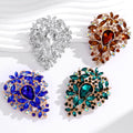 Silver Tone Heart Crystal Nine Designs Metal Brooch Pin view 5