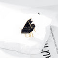 Black Gold Tone Piano Enamel Metal Brooch Pin for Jackets and Lapels view 5