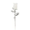 Rose Bud Stem Brooch Enamel Flower Metal Lapel Pin view 5