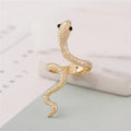 Colorful Sculpted Snake Adjustable Rings in Eight Finishes view 2
