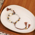 Ceramic Star Beaded Adjustable Cord Bracelet Tassel view 3
