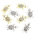 Enamel-Look And Crystal-Accented Gold Silver Turtle Alloy Charms in 2 Styles view 5