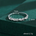 Silver Tone Twisted Clear Pavé Band Ring Sizes 6-10 view 4