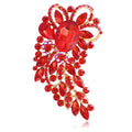 Orange Flower Crystal Eight Designs Metal Brooch Pin view 9