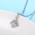 Silver Y Shape Cubic Zirconia Pendant Necklace Alloy view 3