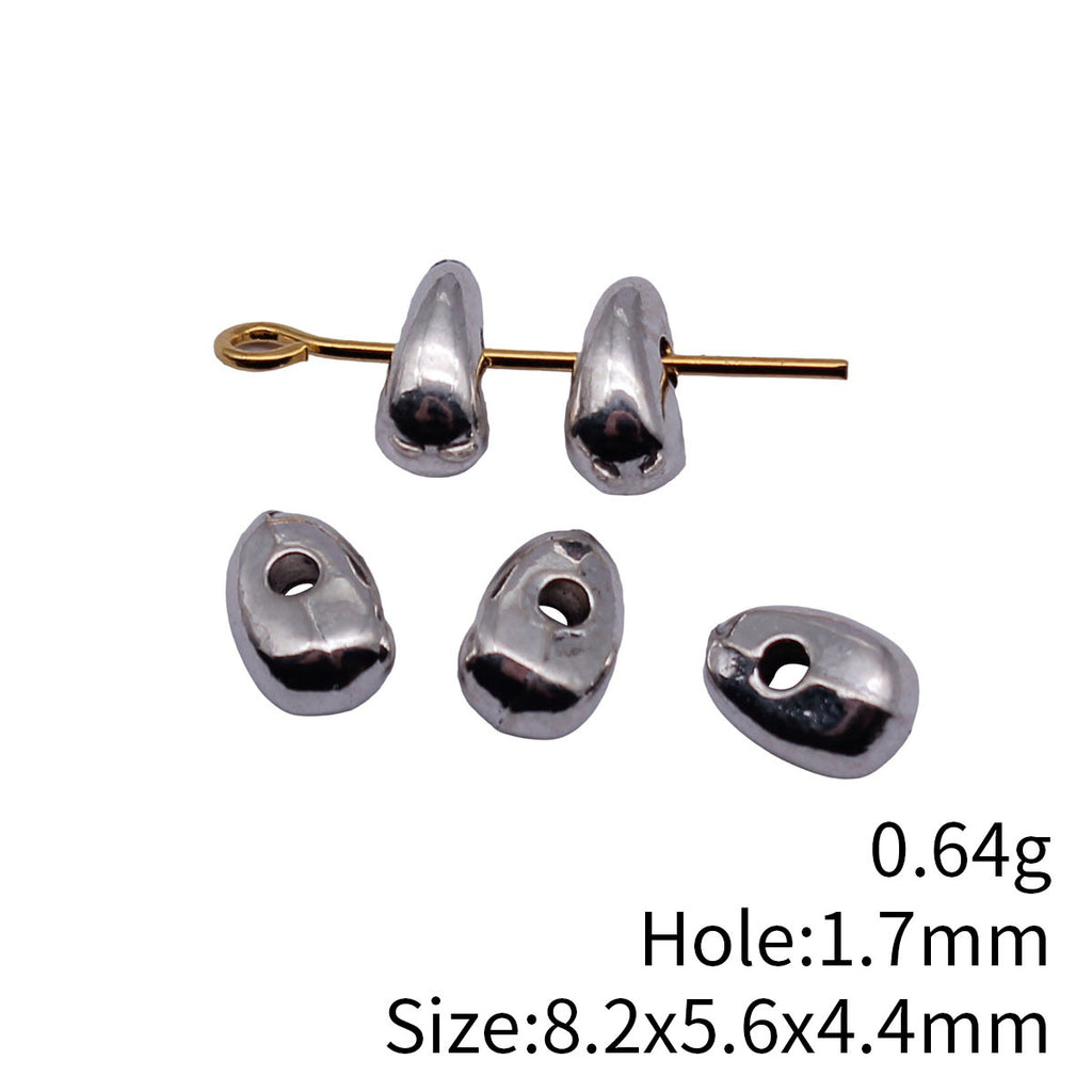 8.2x5.6x4.4mm 0.64g Antique Silver Zinc Alloy Teardrop Spacer Beads for Bracelet Necklace DIY Jewelry