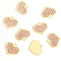 Colorful Rhinestone Heart Pendant Charms in 10 Styles view 8