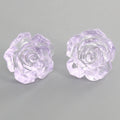 Clear Resin Rose Flower Stud Earrings in Four Colors view 7