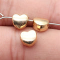 Smooth Heart Spacer Beads in Three Metal Tone Finishes view 5