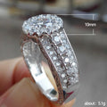 Silver Tone Round Clear Stone Ornate Halo Ring Jewelry view 5