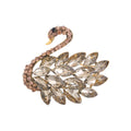 Silver Tone Swan Crystal Four Designs Metal Brooch Pin view 6