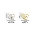 Pearl Center Crystal Heart Charms in Gold and Silver Tones view 2