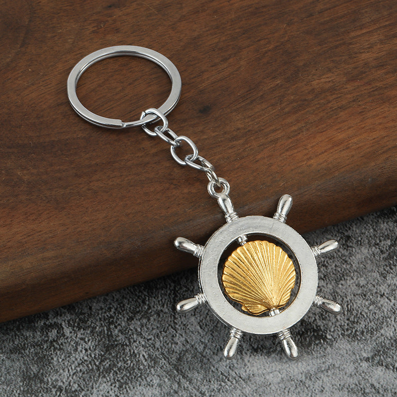 Ocean Series Spinner Zinc Alloy Keychain Pendant Gift Accessory