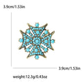 Eight Point Beaded Star Brooch in Red or Turquoise view 5