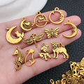 Matte Gold-Tone Butterfly and Dragonfly Metal Charms with 15 Listed Options view 3