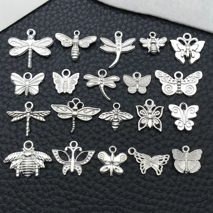 Blue Bee and Butterfly Metal Charms with 25 Listed Options