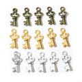 Tiny Skeleton Key Charms In 4 Styles For Jewelry Making view 1