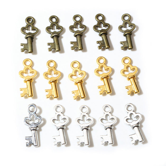 Tiny Skeleton Key Charms In 4 Styles For Jewelry Making