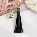 PU Leather Tassel Charm With Bow And Heart Pendant view 6