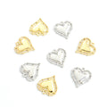 Open Heart Alloy Charm Pendants in Gold and Silver Tones view 4