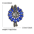 Antique Gold Marquise Crystal Bow Brooch Four Colors view 6
