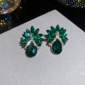 Crystal Flower and Teardrop Earrings in Three Colors view 6