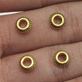 Ridged Ring Metal Spacer Beads in Three Vintage Finishes view 1