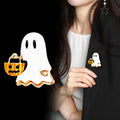White Pumpkin Metal Brooch Pin for Jackets and Lapels view 4
