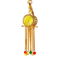 Illuminated Round Fan Keychain With Multicolor Bead Chain Tassels view 5