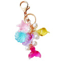 Pearl Shell and Sea Charm Keychain in Random Multicolor Arrangement view 5