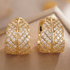 Gold Pave Leaf