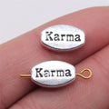 8x13mm 1.6g Antique Silver Zinc Alloy Karma Loose Metal Beads for Bracelet Necklace Jewelry Making