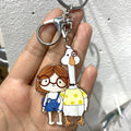 Colorful Acrylic Grandma Girl Butterfly and Heart Clip Keychains view 5