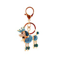 Crowned Poodle Rhinestone Keychain With Gold-Tone Lobster Clasp view 5