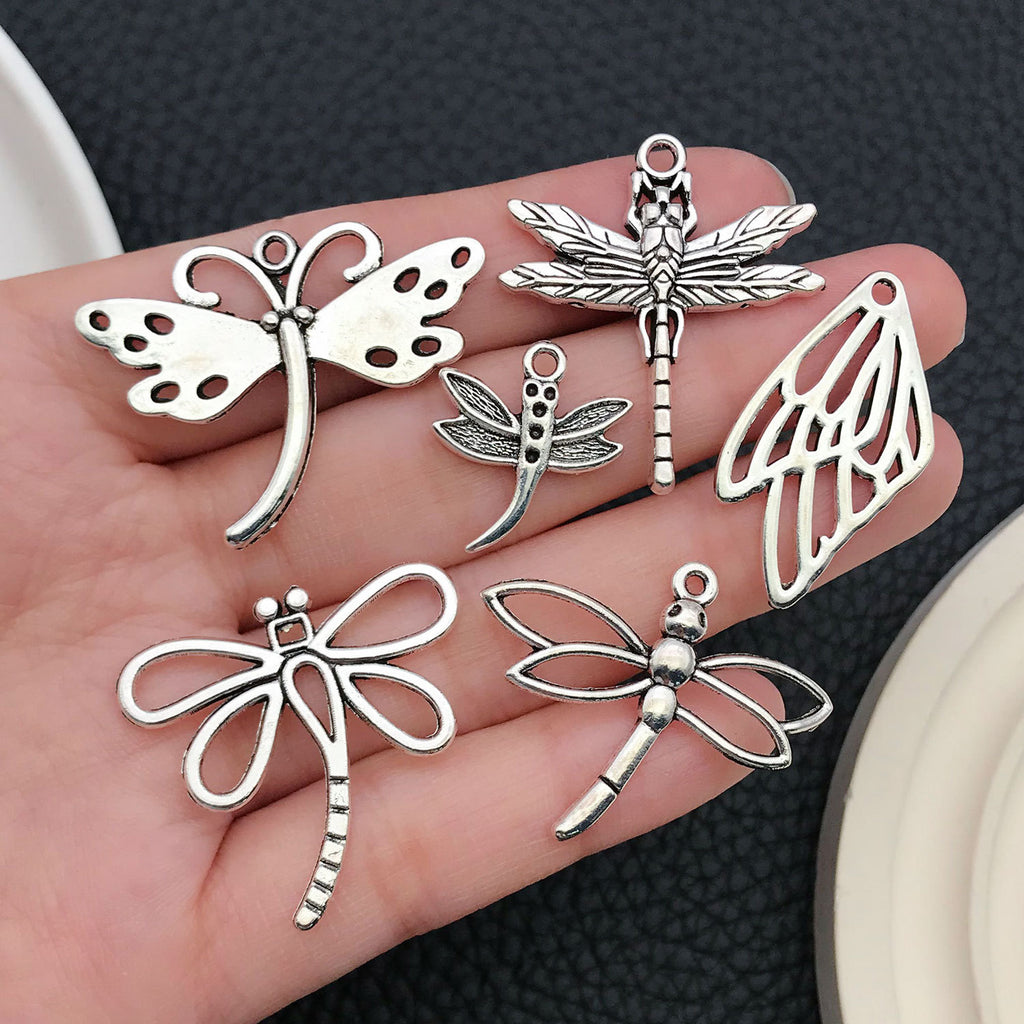 Zinc Alloy Dragonfly Animal Charm Pendant for DIY Bracelet Necklace Earrings Jewelry