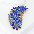 Rhinestone Floral Leaf Cluster Brooch Ten Colorways view 4