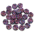 Round Druzy Cabochons with Sparkling Textured Tops in Ninety Options view 4